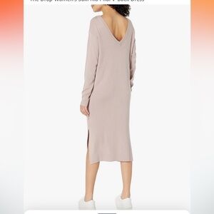 The Drop Women's Suki Rib Midi V-Back Dress new